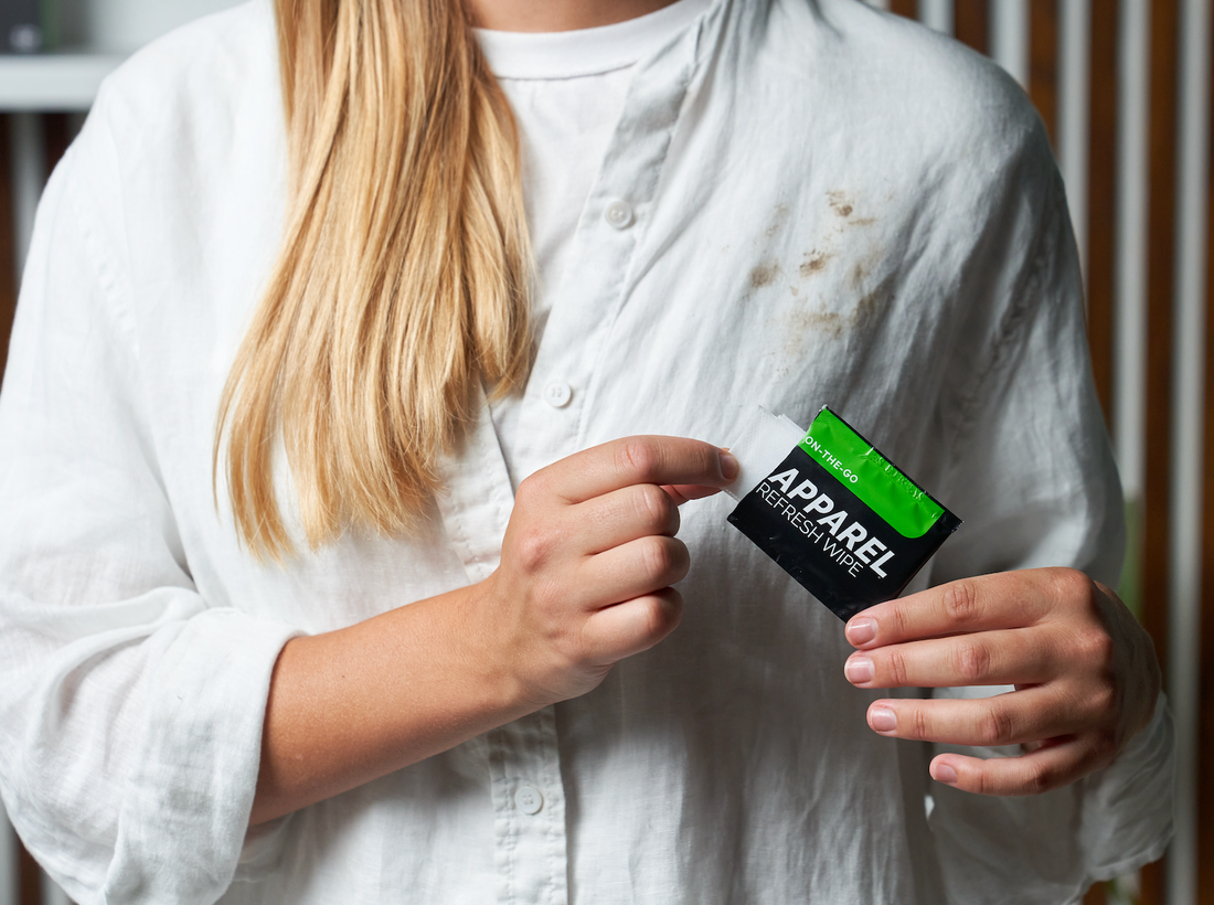 HOW TO USE APPAREL REFRESH WIPES